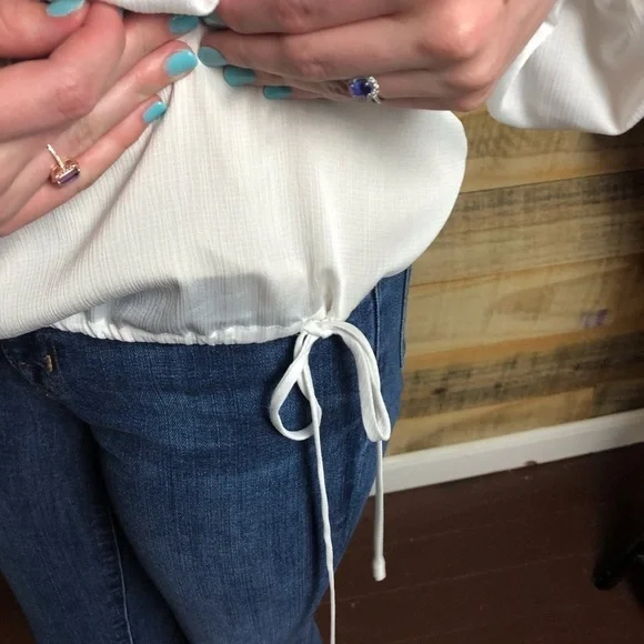 BCBG Maxazria, tie waisted blouse - Picture 8 of 11